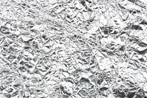 Silver crampled foil background Stock Photos