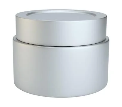 Silver cream bottle package Stock Illustration