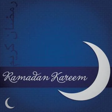 Silver crescent moon card Stock Illustration