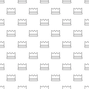 Silver crown pattern vector seamless Stockillustratie