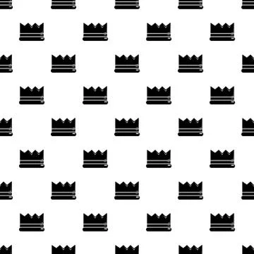 Silver crown pattern vector seamless Stock Illustration