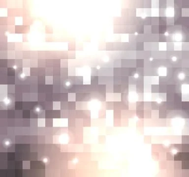 Silver crystal pixel abstract background. Glitter texture. Festive template. Stock Illustration