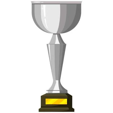 Silver cup isolated on a white background. Stock Illustration