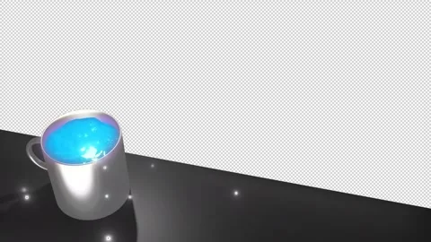 Silver cup of water Stock Footage 203782905