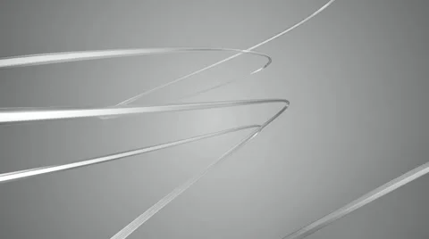 Silver cuved cables Stock Footage 55346953