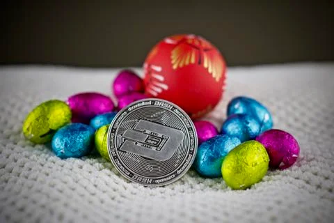 Silver dashcoin concept Stock Photos