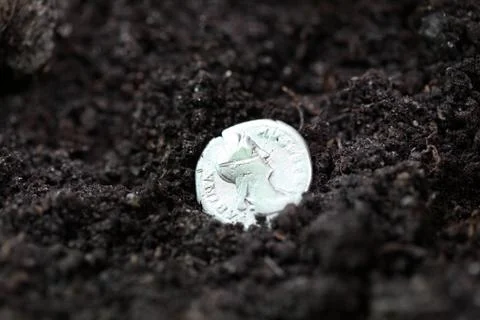 Silver denarius Stock Photos