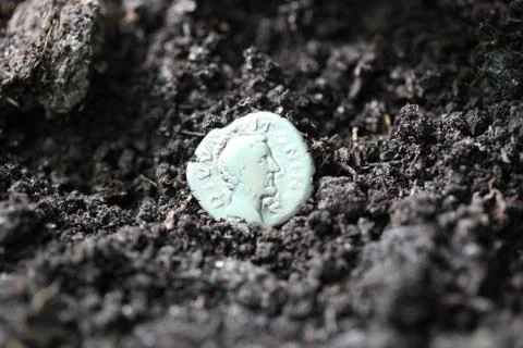 Silver denarius Stock Photos