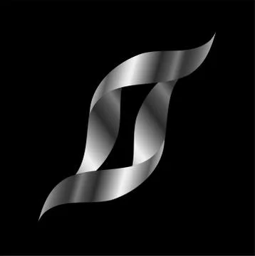 Silver design element or logo Stock Illustration