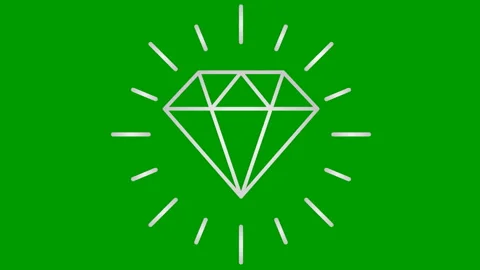 Silver diamond green Stock Footage 223008446