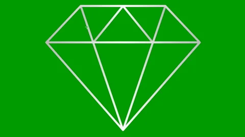Silver diamond green Stock Footage 223133411