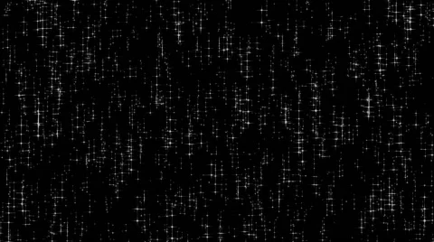 Silver Discreet Stars twinkling falling like snowflakes. Night stars background Stock Footage 55492709