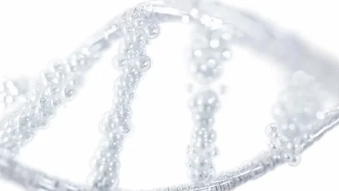 Silver DNA molecule from particles Selective focus. 動画素材 256218985