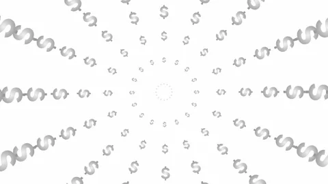 Silver dollar circles white Stock Footage 228303538