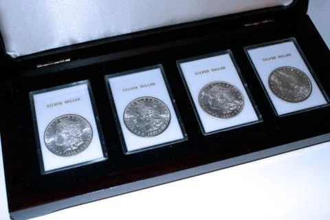 Silver dollar Stock Photos