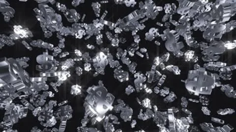 Silver Dollar Rain Stock Footage 8958203