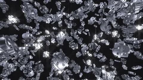 Silver Dollar Rain Stock Footage 8958781