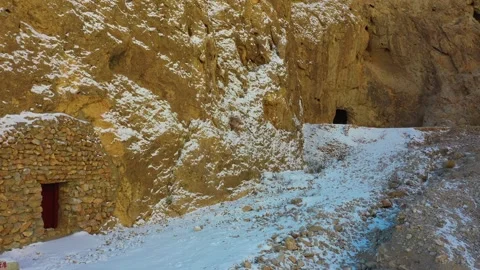 Silver dollar storehouse, cold cave, earth cave, Stock Footage 241975633