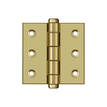 Silver door hinge cartoon vector illustration Illustrazione stock