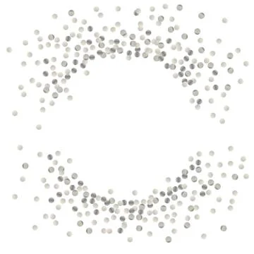 Silver dot round Stock Illustration
