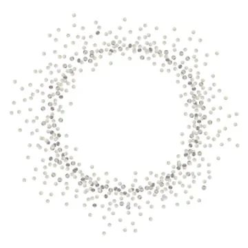 Silver dot round Stock Illustration