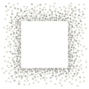 Silver dot square Stock Illustration