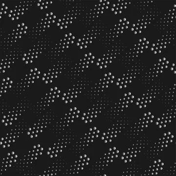 Silver Dots Strip on Abstract Black Background. Stock Illustration
