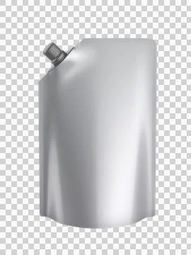 Silver doypack with spout Stock Illustration