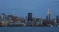 Silver Dusk Light Manhattan, New York City NYC Skyline, Empire State Building HD Footage