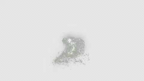 Silver Dust Cloud Explosion With Alpha Channel Stock Footage 339302201