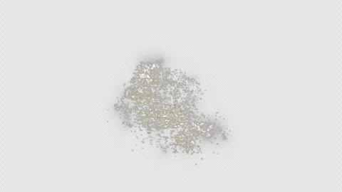 Silver Dust Particle Cloud With Alpha Channel Video stock 339302248