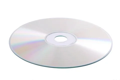 Silver dvd isolated on a white background Stock Photos