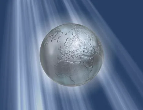 Silver earth, artwork Stock Illustration