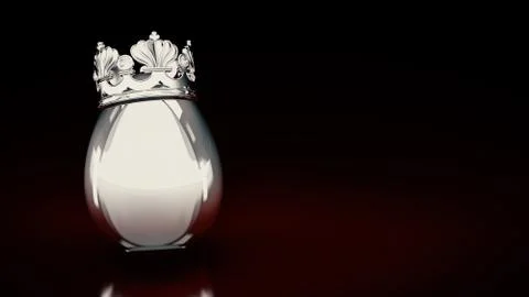 Silver easter egg. 3D Rendering Stock Illustration