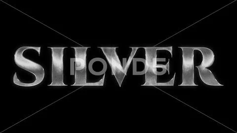 Silver editable text effect PSD photoshop format PSD Template