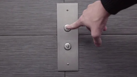UP Silver Elevator Button with Slate Tile 스톡 동영상 71287102