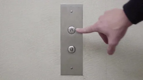 UP Silver Elevator Button with Wallpaper 스톡 동영상 71286928