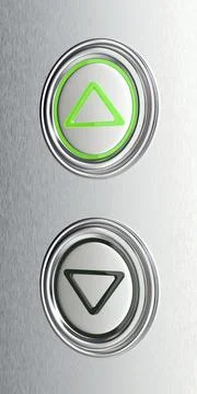 Silver elevator call buttons Stock Illustration