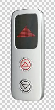 Silver elevator call panel Illustrazione stock