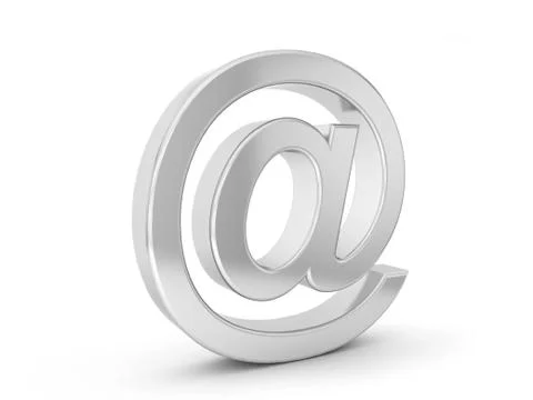 Silver email symbol Stock Illustration