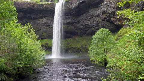Silver Falls South Falls Stock Footage 201340593