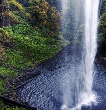 Silver Falls State Park Waterfall in Oregon, USA Stock Photos