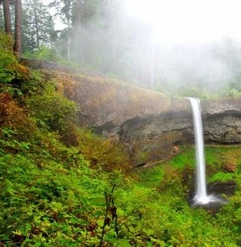 Silver Falls State Park Waterfall in Oregon, USA Stock Photos