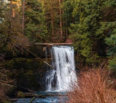 Silver Falls State Park Waterfall in Oregon, USA Stock Photos