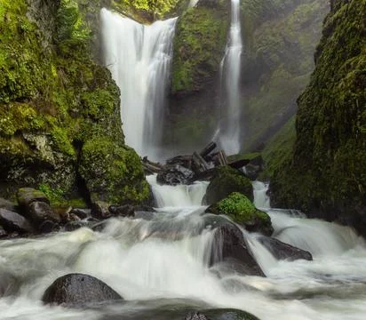 Silver Falls State Park Waterfall in Oregon, USA Stock Photos