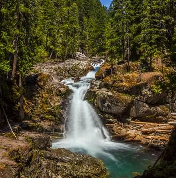 Silver Falls State Park Waterfall in Oregon, USA Stock Photos