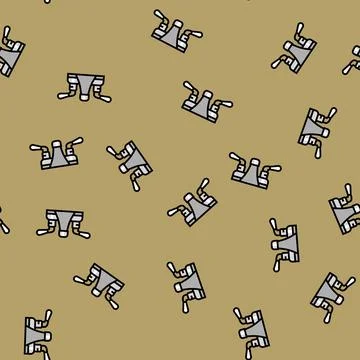Silver faucet water vector seamless pattern Stock Illustration