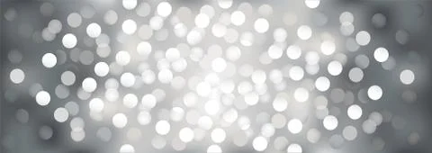 Silver festive lights, vector  background. Stock Illustration