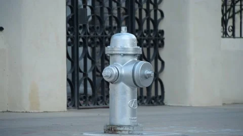Silver Fire Hydrant Stock Footage 160217882
