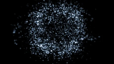 Silver fireworks. Particle explosion effect Stock Footage 115720500